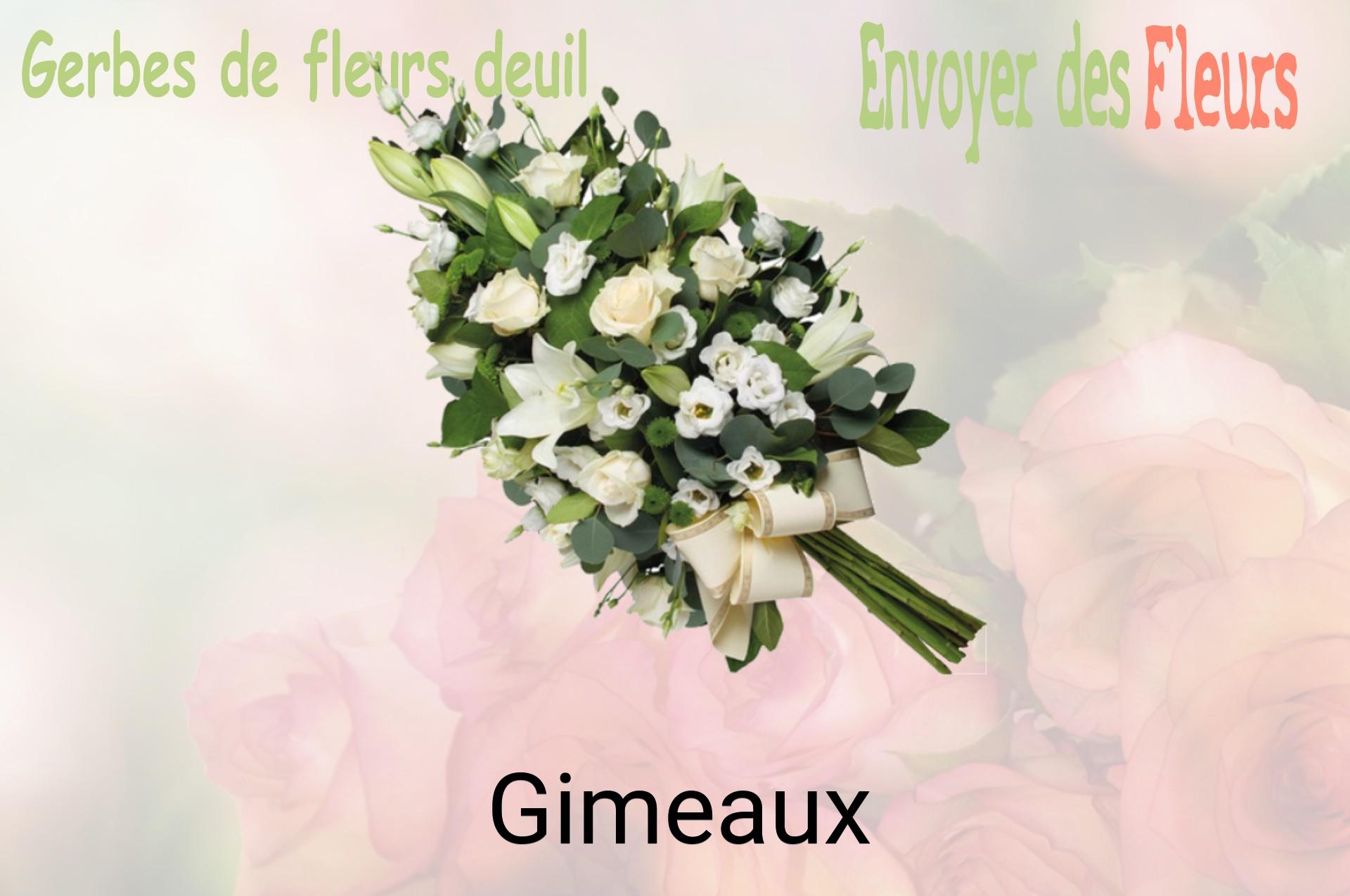Gerbe de fleurs de deuil livrée à Gimeaux